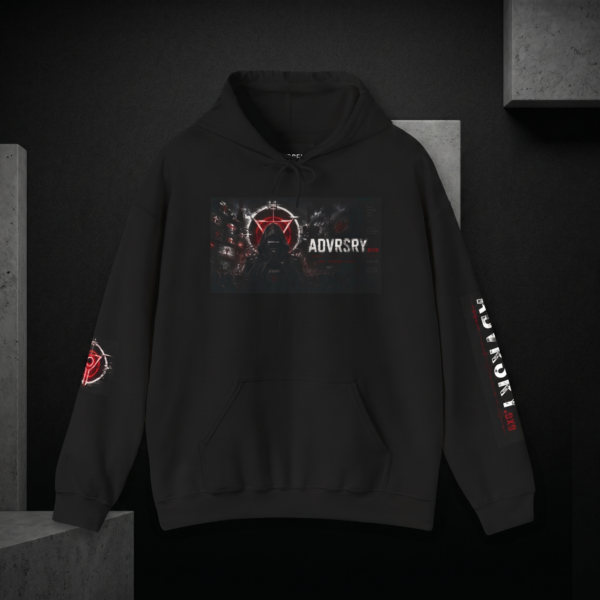 20260526111303-1f158f3d-cea6-67b4-8074-5ec4e0c6a706.png Adversary Gothic Logo Hoodie – Dark Streetwear Pullover