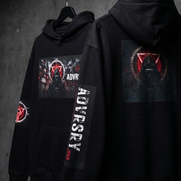 20260526111303-1f158f3d-d082-6718-a645-ca31c0e2515b.png Adversary Gothic Logo Hoodie – Dark Streetwear Pullover