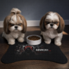 ADVRSRY.exe Gamer Pet Feeding Mat — Dark Cyberpunk Dog/Cat Bowl Placemat