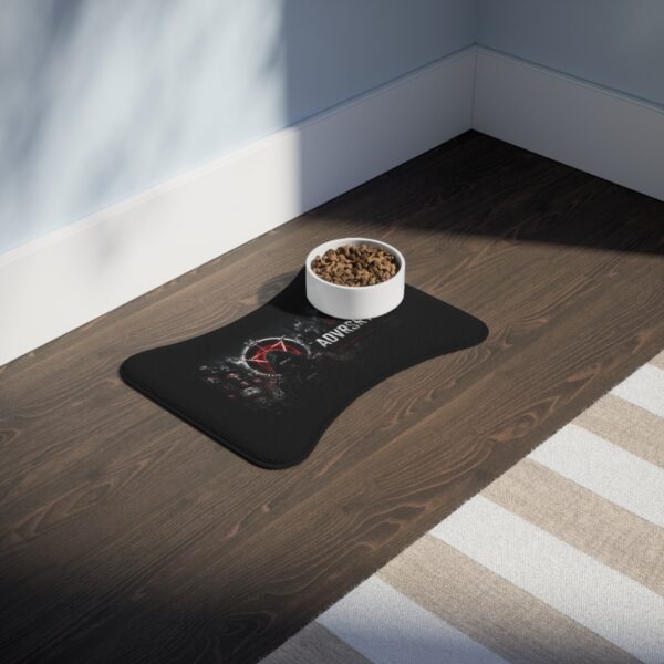 ADVRSRY.exe Gamer Pet Feeding Mat — Dark Cyberpunk Dog/Cat Bowl Placemat