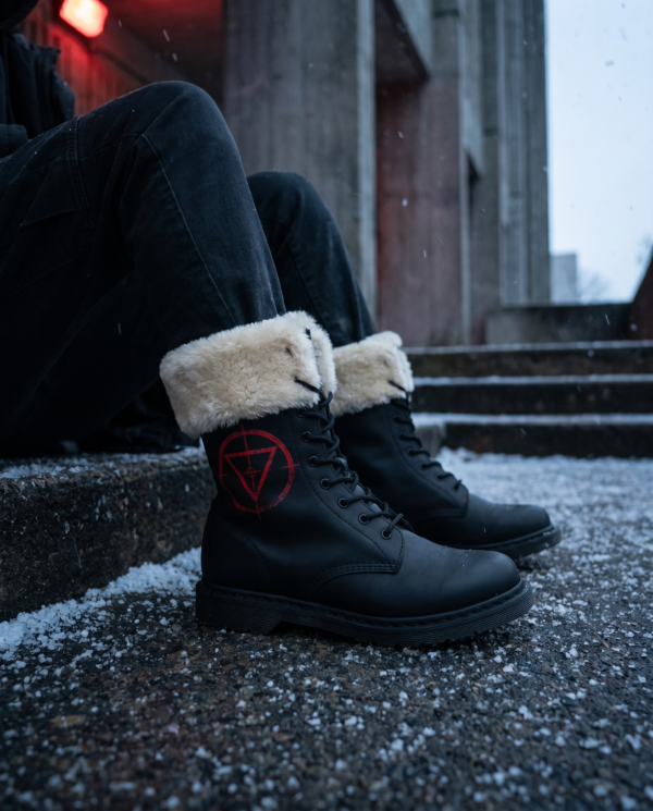ADVRSRY DROP 07 — Fur Snow ADVRSRY.exe Fur-Lined Leather Boots