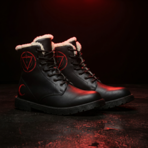 ADVRSRY.exe Fur-Lined Leather Boots