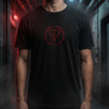 Hooded Figure Graphic T-Shirt — 'ADVERSARY' Dark Cyberpunk Tee