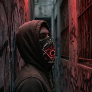 Neck Gaiter — Red Adversary Emblem Tactical Face Mask