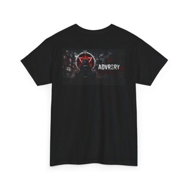 product-21-29d1e99fdfaa899e374974a7abb77de2 Graphic Tee — Dark Hooded Figure with Red Sigil "ADVRSRY"